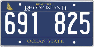 RI license plate 691825