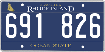 RI license plate 691826