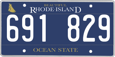 RI license plate 691829
