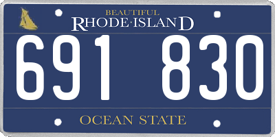 RI license plate 691830