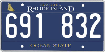 RI license plate 691832