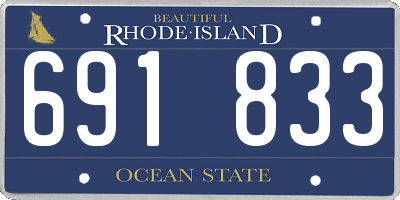 RI license plate 691833