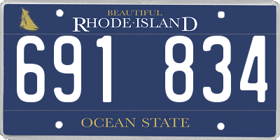 RI license plate 691834