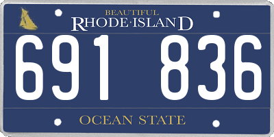 RI license plate 691836