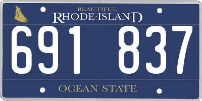 RI license plate 691837