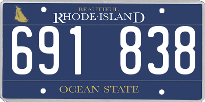 RI license plate 691838