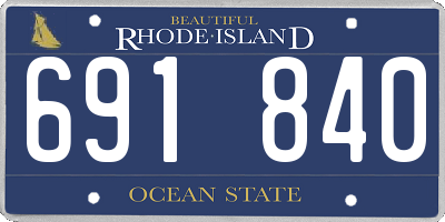 RI license plate 691840