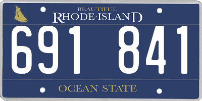 RI license plate 691841