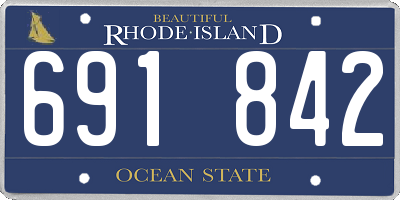 RI license plate 691842