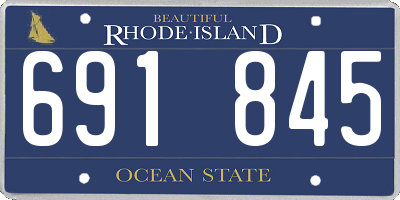 RI license plate 691845