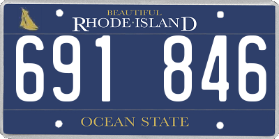 RI license plate 691846