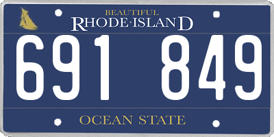 RI license plate 691849