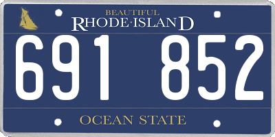 RI license plate 691852