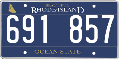 RI license plate 691857