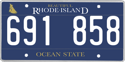 RI license plate 691858