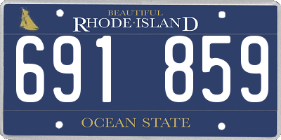RI license plate 691859