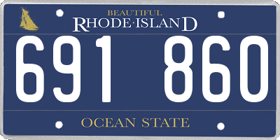RI license plate 691860