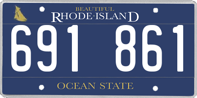 RI license plate 691861