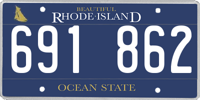 RI license plate 691862