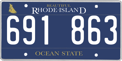 RI license plate 691863