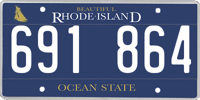 RI license plate 691864