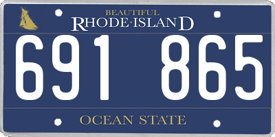 RI license plate 691865