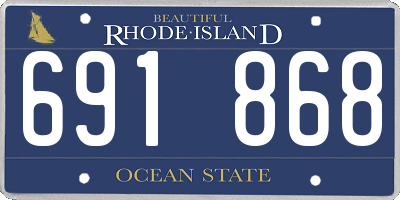 RI license plate 691868