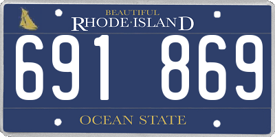 RI license plate 691869
