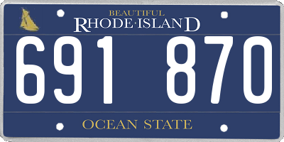 RI license plate 691870