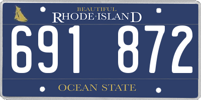 RI license plate 691872