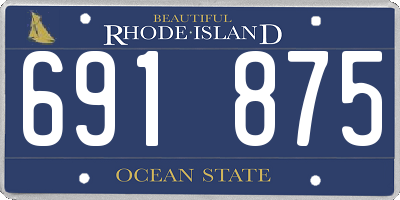 RI license plate 691875