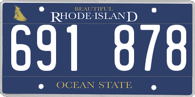 RI license plate 691878