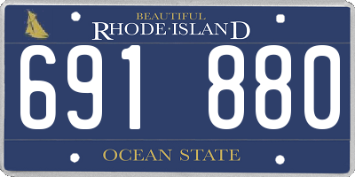 RI license plate 691880