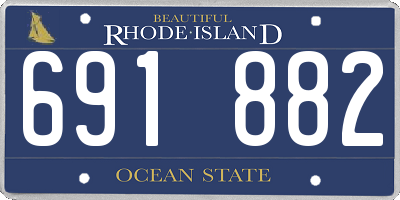 RI license plate 691882