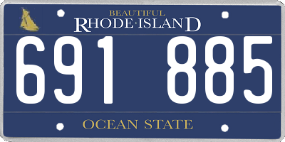 RI license plate 691885