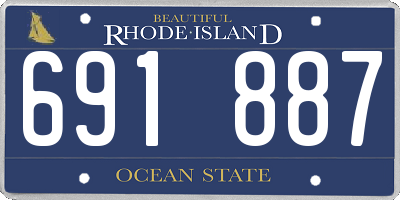 RI license plate 691887