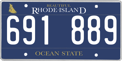 RI license plate 691889