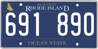 RI license plate 691890