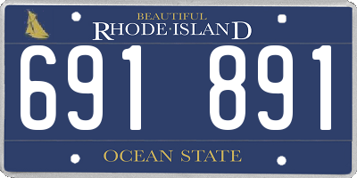 RI license plate 691891