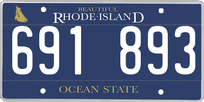 RI license plate 691893