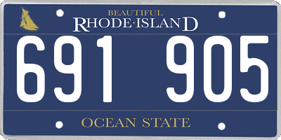 RI license plate 691905