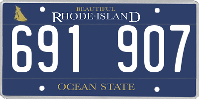RI license plate 691907