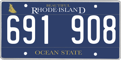 RI license plate 691908
