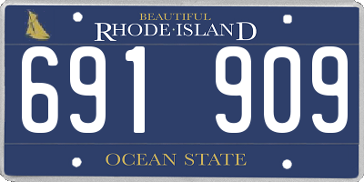 RI license plate 691909