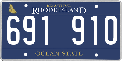 RI license plate 691910