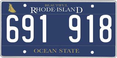 RI license plate 691918