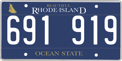 RI license plate 691919