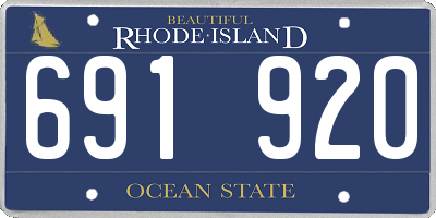 RI license plate 691920