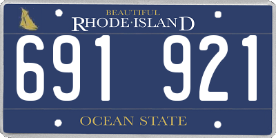 RI license plate 691921