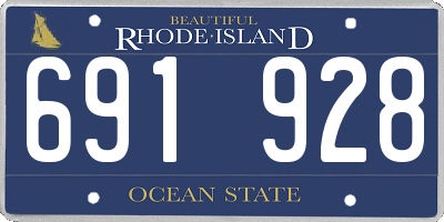 RI license plate 691928